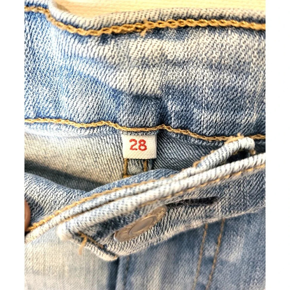 Levi's Raw Hem Denim Shorts 28 - Picture 5 of 5